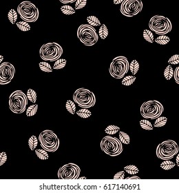 Abstract floral seamless pattern with roses.