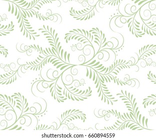 Abstract Floral seamless pattern that can be used for wallpaper, website background, textile printing. Hand drawn endless vector illustration. 