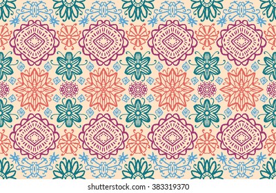 Abstract floral seamless pattern. This pattern can be used for wallpaper, pattern fills, web page background, surface textures. Vector illustration
