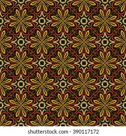 Abstract floral seamless pattern. This pattern can be used for wallpaper, pattern fills, web page background, surface textures. Vector illustration
