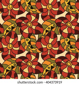 Abstract floral seamless pattern. This pattern can be used for wallpaper, pattern fills, web page background, surface textures. Vector illustration