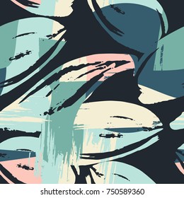Abstract floral seamless pattern with trendy hand drawn textures. Modern abstract design for paper, cover, fabric, interior decor and other users