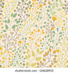 Abstract floral seamless pattern in vector. Seamless pattern can be used for wallpaper, pattern fills, web page backgrounds, surface textures. Gorgeous seamless floral background