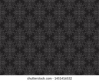 Abstract floral seamless pattern. Vector art deco texture. Geometric minimalist background.