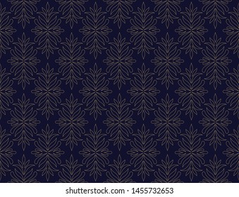 Abstract floral seamless pattern. Vector art deco texture. Geometric minimalist background.