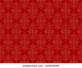 Abstract floral seamless pattern. Vector art deco texture. Geometric minimalist background.