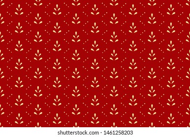 Abstract floral seamless pattern. Vector art deco texture. Geometric minimalist background.