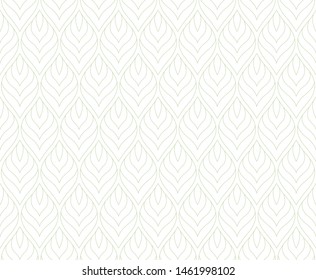 Abstract floral seamless pattern. Vector art deco leaves texture. Geometric minimalist background.