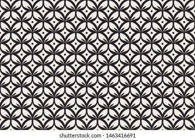 Abstract floral seamless pattern. Vector art deco texture. Geometric minimalist background.