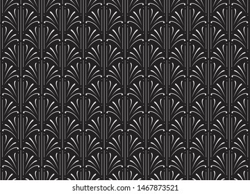 Abstract floral seamless pattern. Vector art deco texture. Geometric minimalist background.