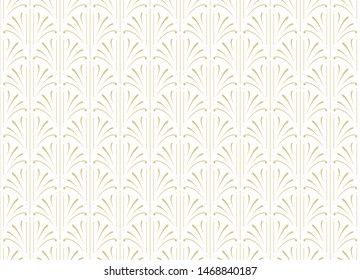Abstract floral seamless pattern. Vector art deco texture. Geometric minimalist background.
