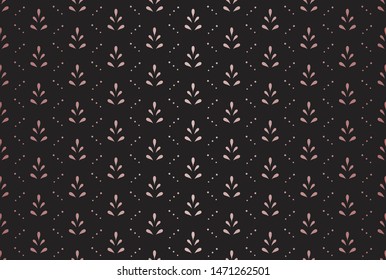 Abstract floral seamless pattern. Vector art deco texture. Geometric minimalist background.