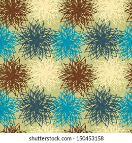 Abstract floral seamless pattern - vector