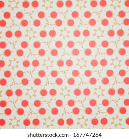 Abstract floral seamless pattern.Red Vector Colorful Retro Pattern. Abstract Retro Geometric sketch pattern with flowers. Vector Illustration. Eps 10