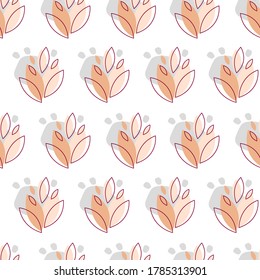 abstract floral seamless pattern vector illustration