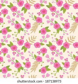 Abstract floral Seamless pattern. Vector spring background