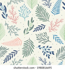 Abstract floral seamless pattern. Vector design for paper, cover, fabric, interior decor.