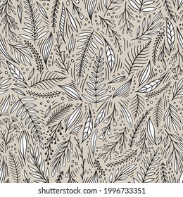 Abstract floral seamless pattern. Vector design for paper, cover, fabric, interior decor.