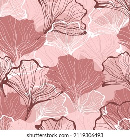 Abstract floral seamless pattern. Vector illustration.