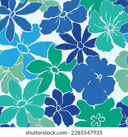 Abstract floral seamless pattern. Vector illustration background