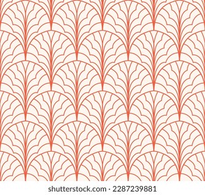 Abstract floral seamless pattern. Vector art deco texture. Geometric minimalist background.