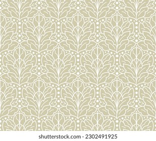 Abstract floral seamless pattern. Vector art deco texture. Geometric minimalist background.