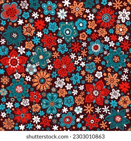 Abstract floral seamless pattern, vector illustration for textile, wallpaper, cover design.