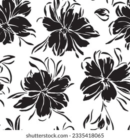 Abstract floral seamless pattern. Vector illustration background