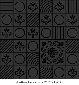 Abstract floral seamless pattern. Vector background.