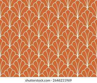Abstract floral seamless pattern. Vector art deco texture. Geometric minimalist background.