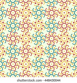 Abstract floral seamless pattern. Vector Illustration