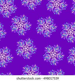 Abstract floral seamless pattern. Vector illustration.
