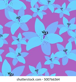 Abstract floral seamless pattern. Vector illustration.