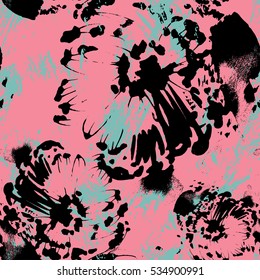 Abstract floral seamless pattern. Vector illustration.