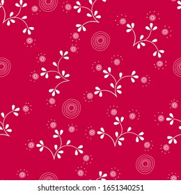 Patrón sin soldadura floral abstracto, fondo vectorial vintage, flor, punto y hojas. Antecedentes de temporada.
