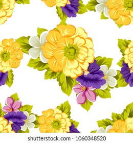abstract floral seamless pattern. For your fabric, garment design. Cards, invitations and greeting cards for birthday, Valentine's day, wedding, party. Vector illustration.