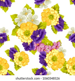 abstract floral seamless pattern. For your fabric, garment design. Cards, invitations and greeting cards for birthday, Valentine's day, wedding, party. Vector illustration.