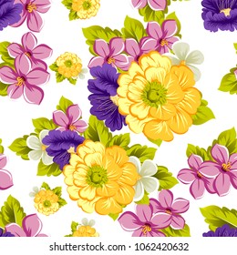 abstract floral seamless pattern. For your fabric, garment design. Cards, invitations and greeting cards for birthday, Valentine's day, wedding, party. Vector illustration.