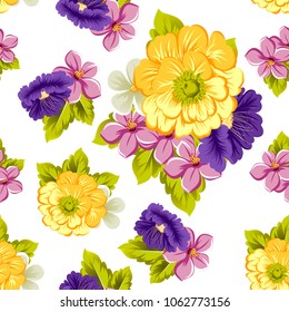 abstract floral seamless pattern. For your fabric, garment design. Cards, invitations and greeting cards for birthday, Valentine's day, wedding, party. Vector illustration.