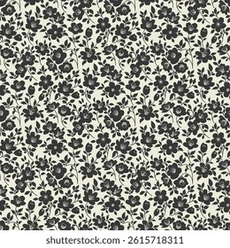 Abstract floral seamless patterns. Hand drawn textures. Flower pattern, flower background. Repeat pattern. Floral print, botanic surface design. Modern abstract design for paper, cover, fabric