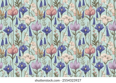 Abstract Floral seamless patterns, Handmade suited for bold wall art, stylish fashion prints, and versatile wrapping.