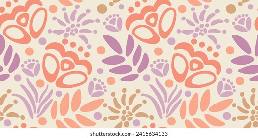 Abstract floral seamless pattern.Vector illustration.
