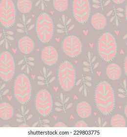 Abstract floral seamless pink background