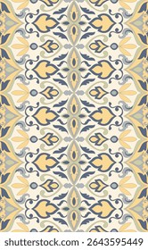 Abstract floral seamless scroll pattern, fabric pattern, wallpaper, ethnic tribe