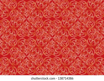 Abstract floral seamless texture. Bright Vector seamless background.