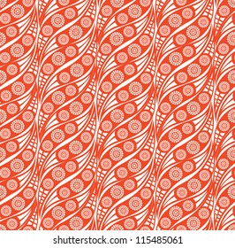 Abstract Floral Seamless Vector Background Texture. Seamless pattern with lightning ornament on chocolate background