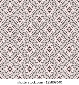 Abstract Floral Seamless Vector Background Texture. Seamless pattern with lightning ornament on beige background