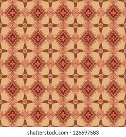 Abstract Floral Seamless Vector Background Texture. Seamless pattern with lightning ornament on chocolate background