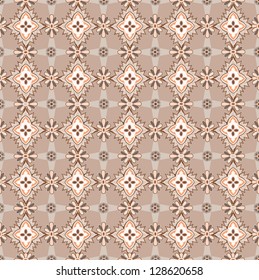 Abstract Floral Seamless Vector Background Texture. Seamless pattern with lightning ornament on beige background