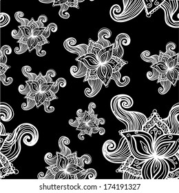 Abstract floral seamless vector background